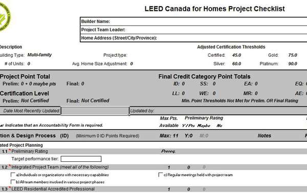 LEED for Homes Checklist