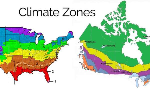 Building Climate Zones USA & Canada Maps Help with Specification of Homes