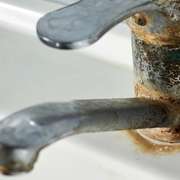 Hard Water Stains Around Sink Faucet