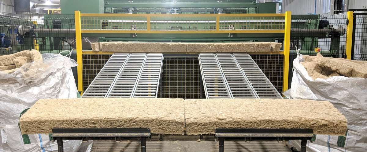 Hemp insulation products for USA & Canada rolling off the production line