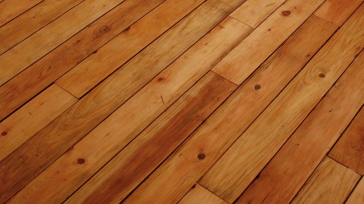 90 year old red pine refinished with zero VOC floor oil