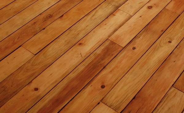 90 year old red pine refinished with zero VOC floor oil