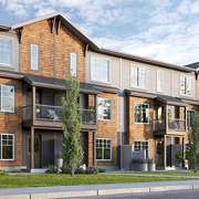 Artistic rendition of one of the pre-fab net zero energy homes, Alberta