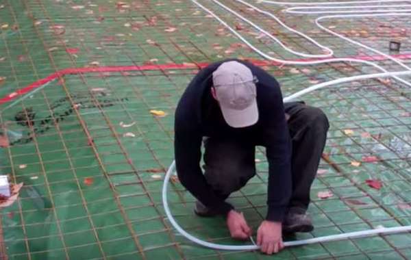 Radiant floor tube installation