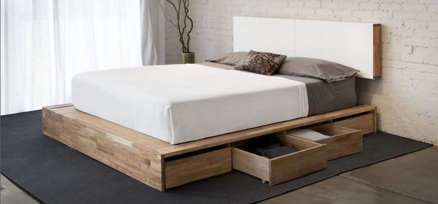 Under bed storage makes the most of unused space in the bedroom or tiny home