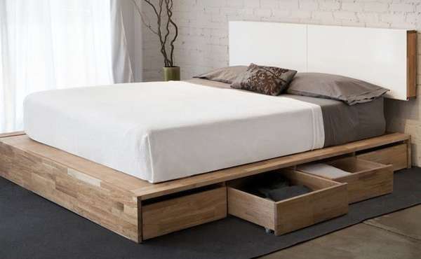 Under bed storage makes the most of unused space in the bedroom or tiny home