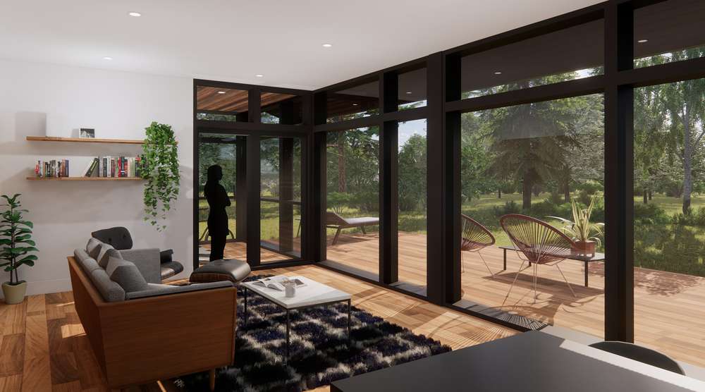 Interior view of an Eco Home L'Abri house