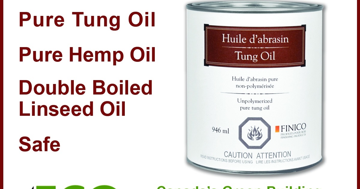 Natural Finishing Oils Tung, Hemp & Linseed by ECO Building Resource
