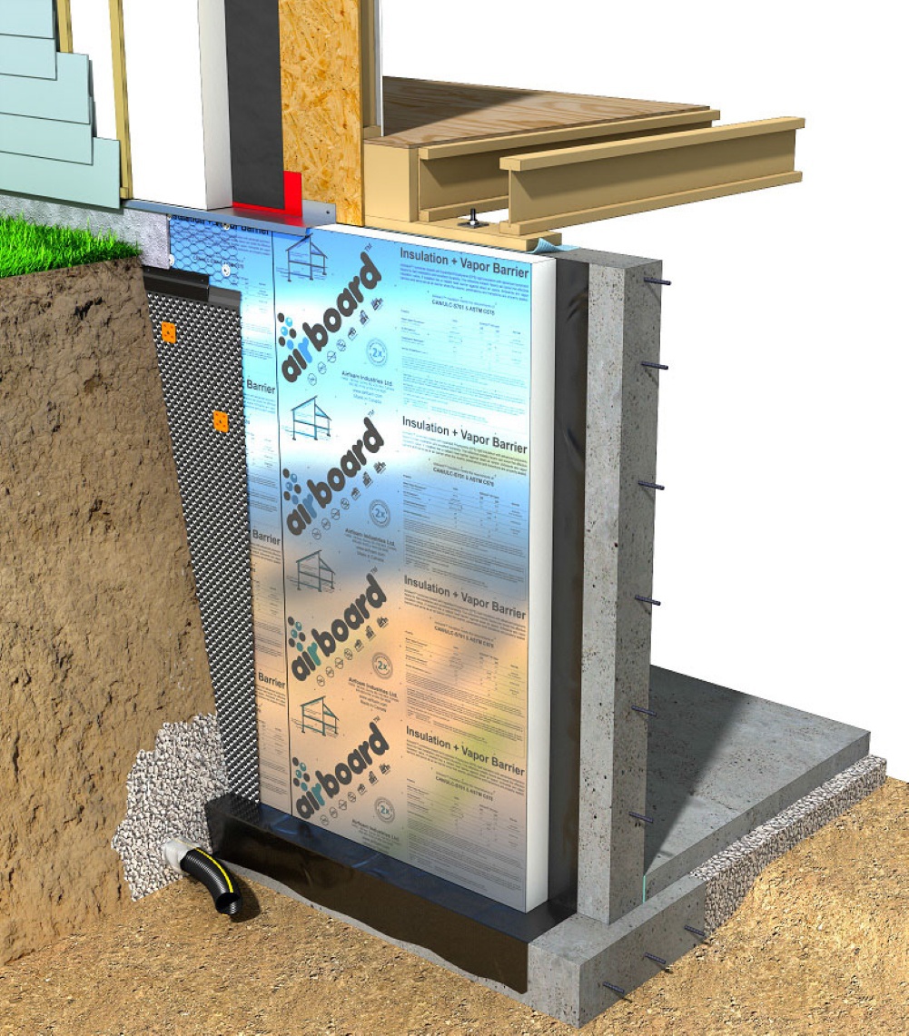 Rigid Foam Insulation Panels with Vapor Barrier Airboard Ecohome