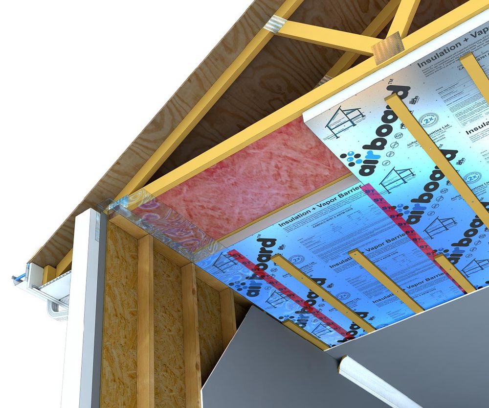 Rigid Foam Insulation Panels with Vapor Barrier Airboard Ecohome