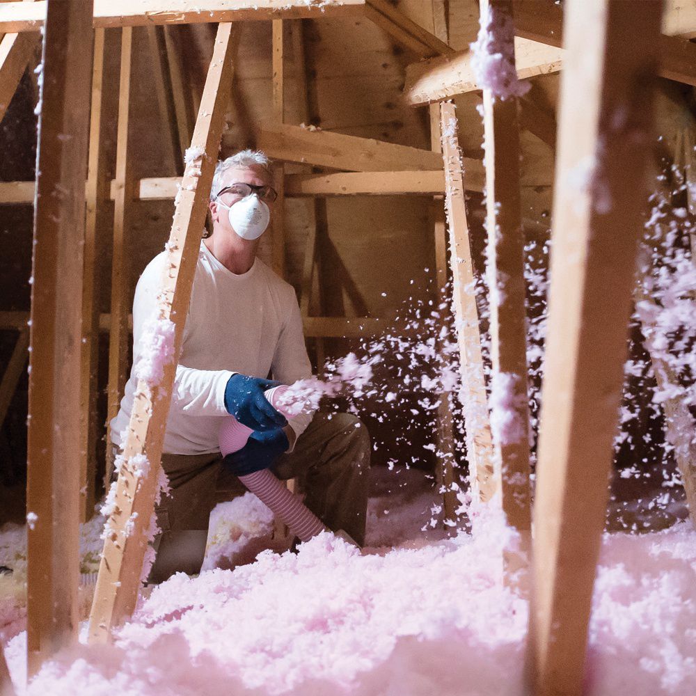 Blownin loosefill fiberglass insulation for attics, walls and ceilings