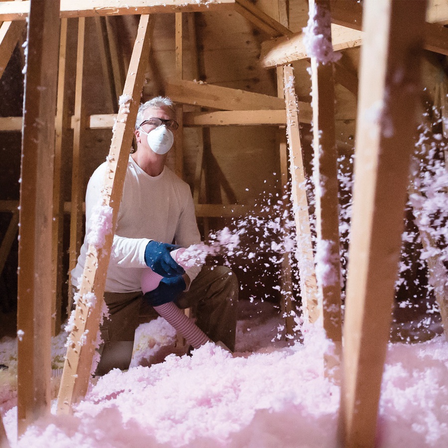 Blownin loosefill fiberglass insulation for attics, walls and ceilings by Owens Corning Canada