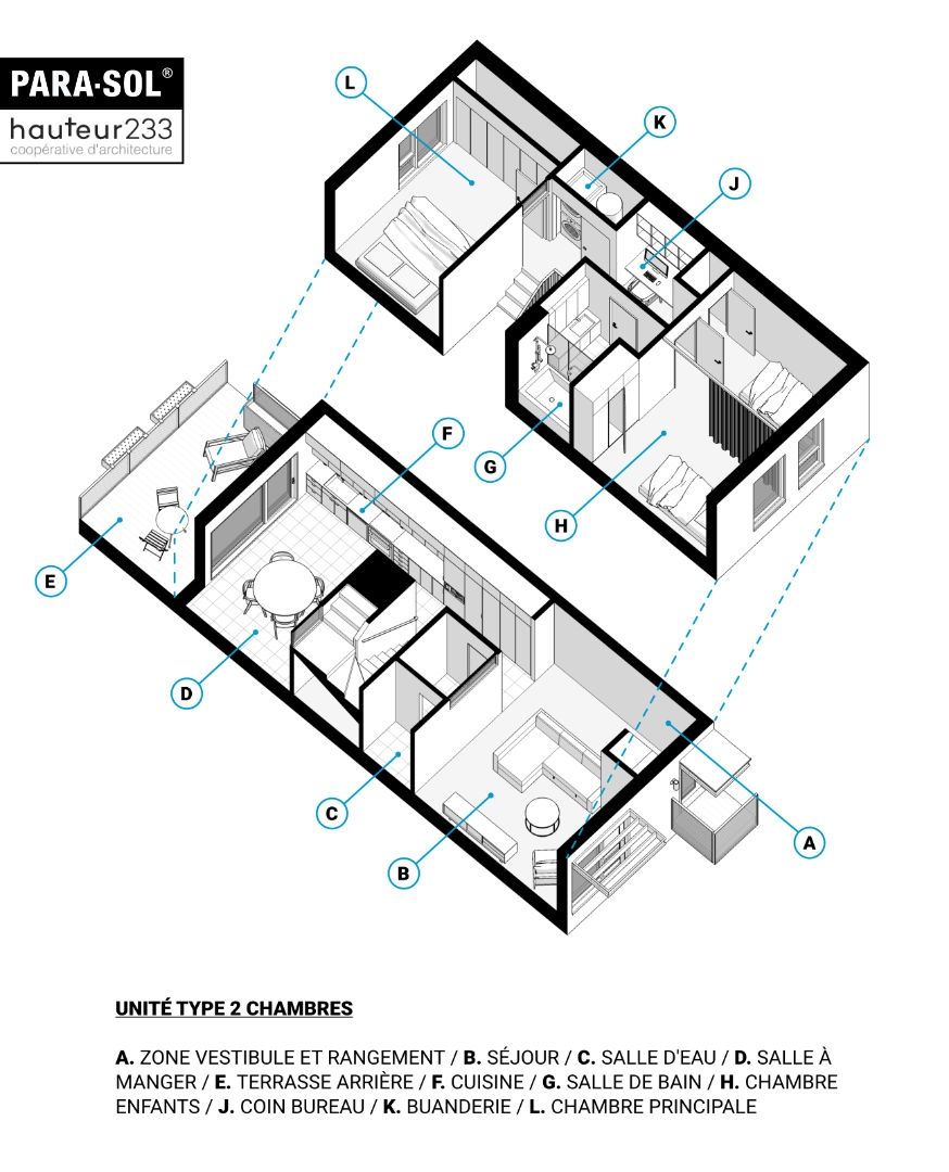 Plan de niveau d'un projet de Bâtiments multi-résidentiels et tours d'habitations près de Montréal/Laval/Longueuil (Grand Montréal) de PARA-SOL