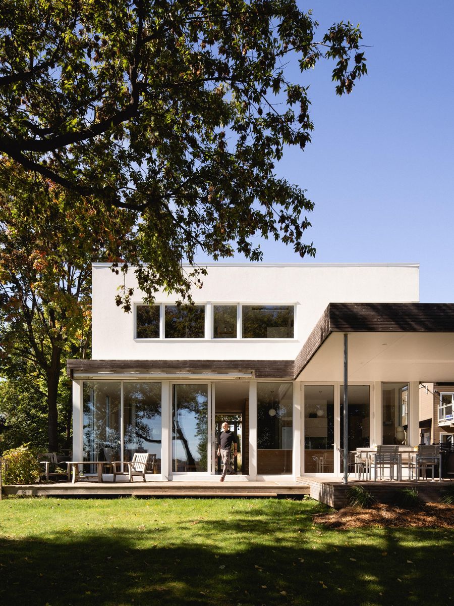 Backyard from a Single family homes project near Montreal (Greater Montreal) by Paul Bernier Architecte