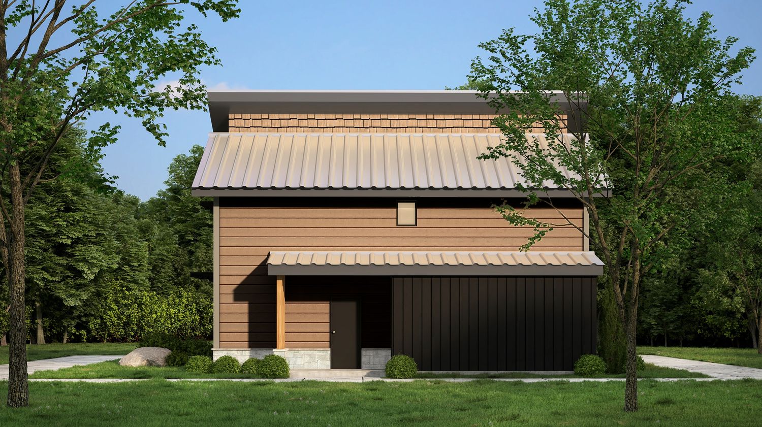Renderizado en 3D de un proyecto de tipo Viviendas unifamiliares cerca de Trois-Rivières (Mauricie) por Plans É-Pur