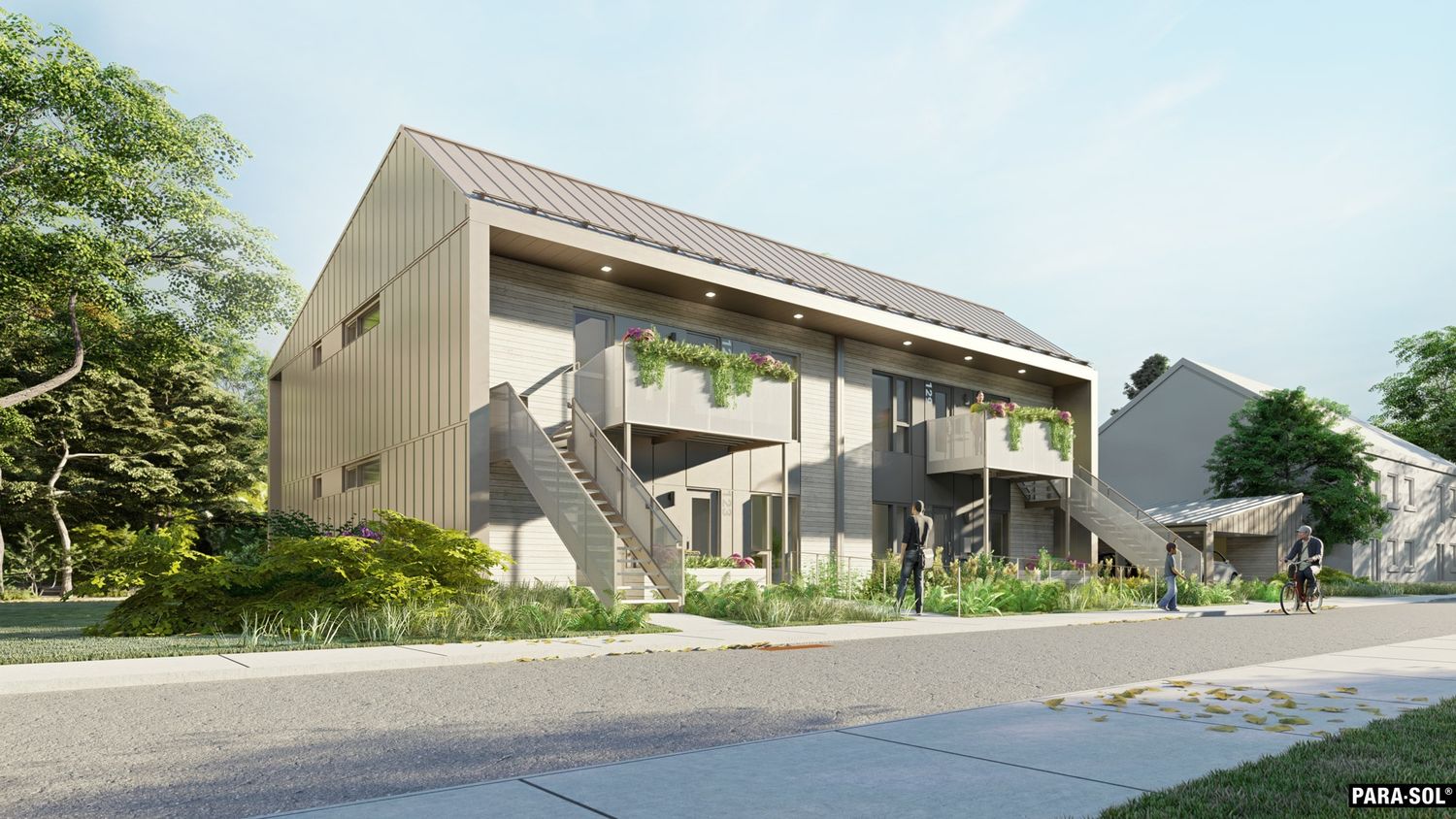 Rendu 3D d'un projet de Bâtiments multi-résidentiels et tours d'habitations près de Montréal/Laval/Longueuil (Grand Montréal) de PARA-SOL