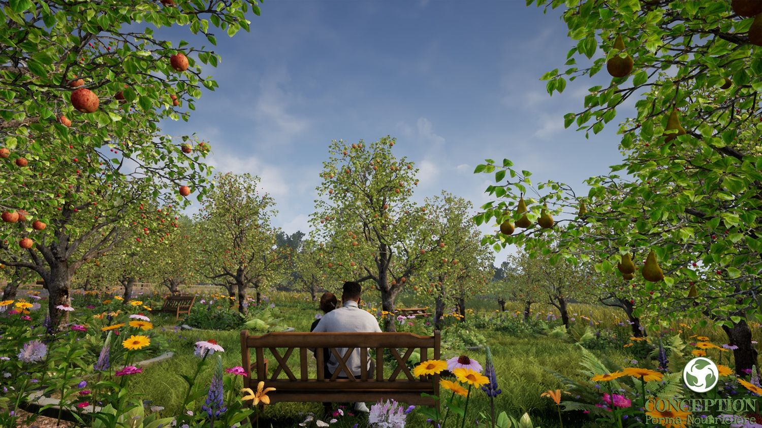 Rendu 3D d'un projet de Aménagement du territoire rural et régional près de Québec/Lévis (Ville de Québec) de Conception Perma-Nourricière