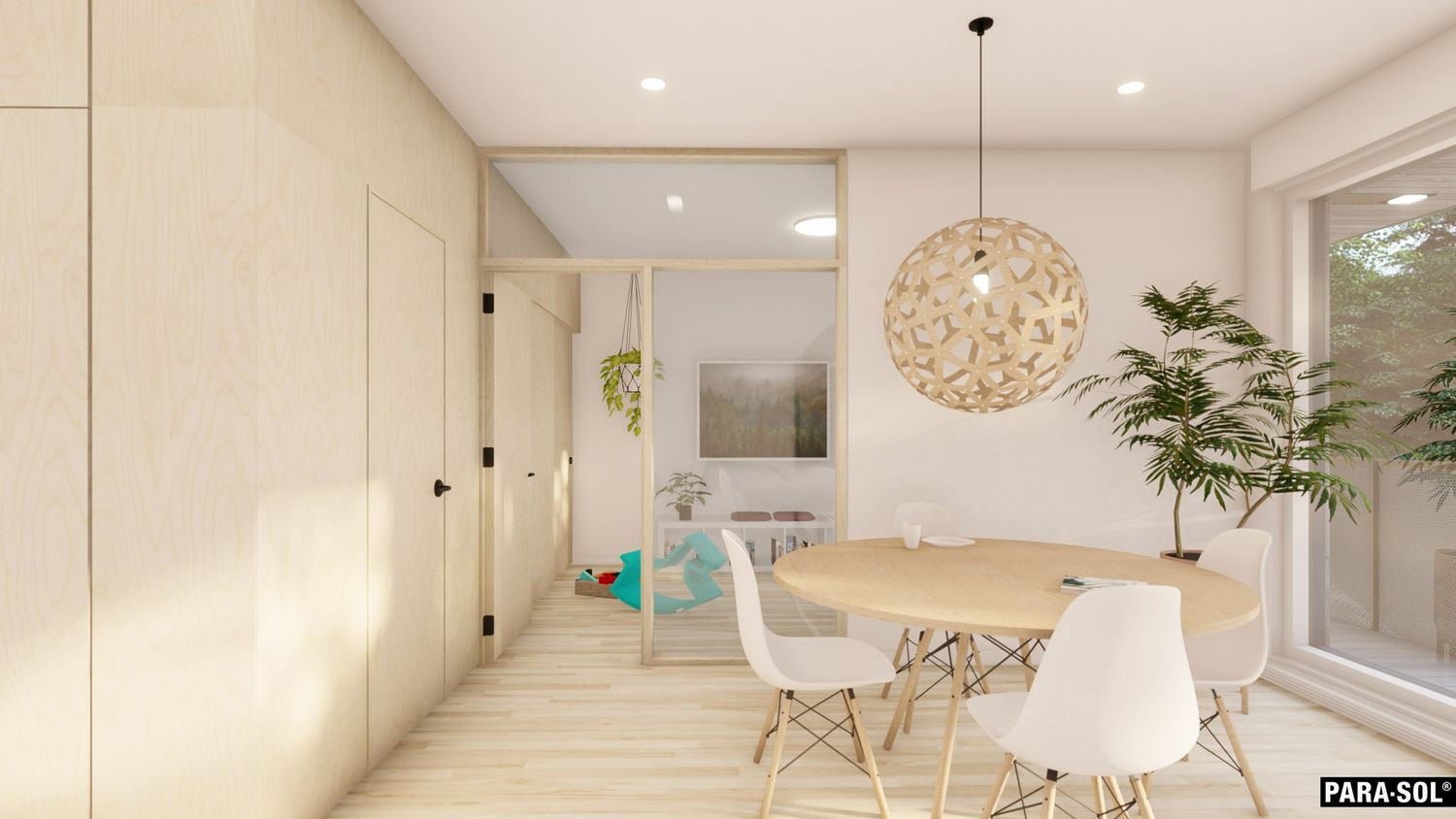 Comedor de un proyecto de tipo Edificios de departamentos y rascacielos cerca de Montreal (Gran Montreal) por PARA-SOL