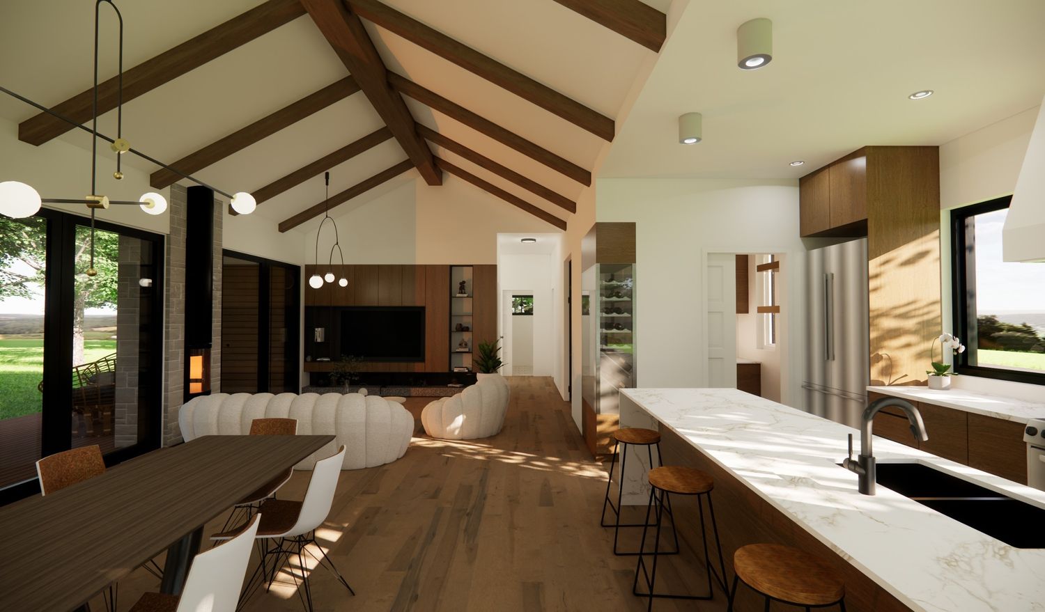 Renderizado en 3D de un proyecto de tipo Viviendas unifamiliares cerca de Granby - Bromont - Cowansville por FD Architecture inc.