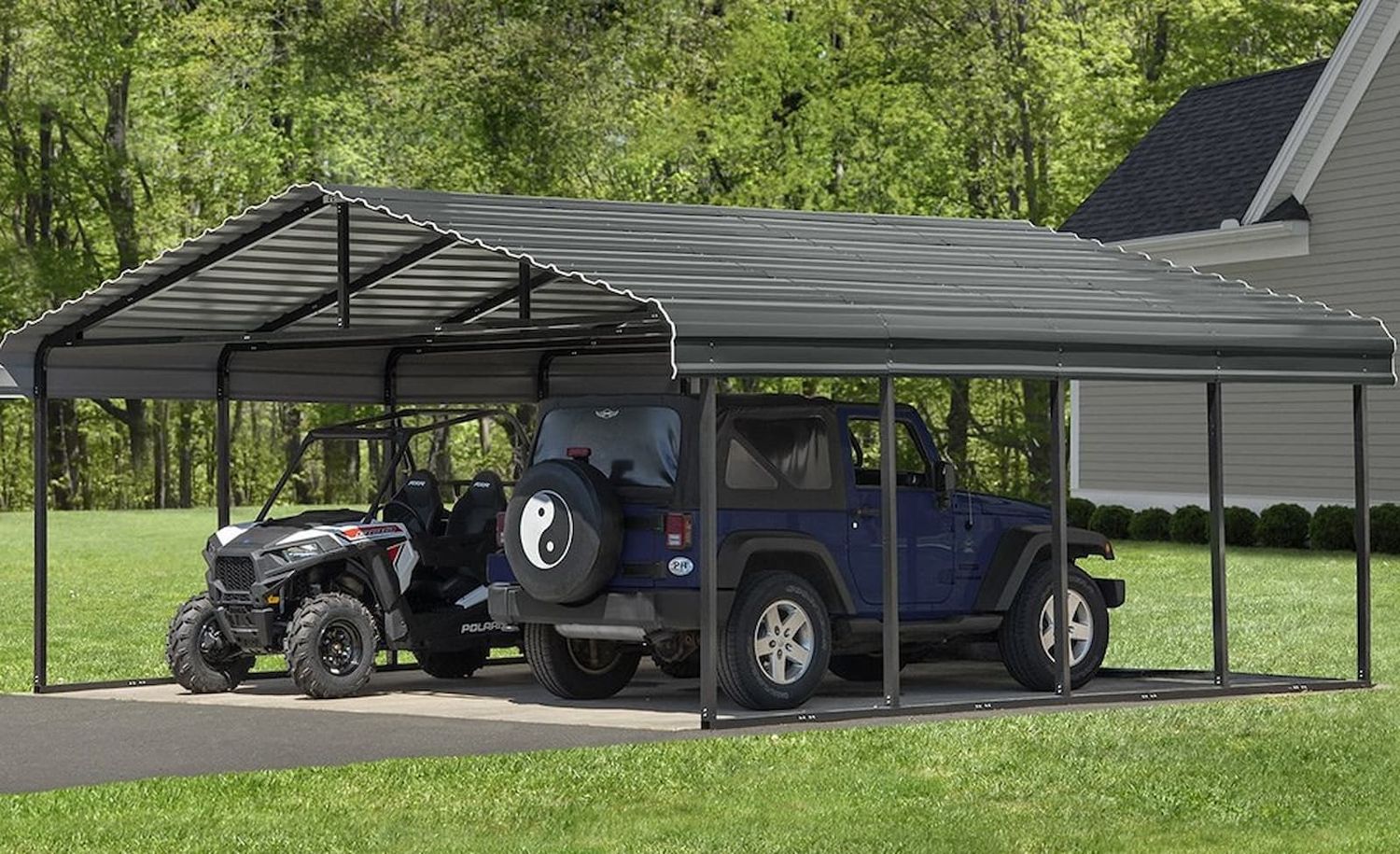 Garage et cabanon d'un projet de Garages près de Austin de Metal America