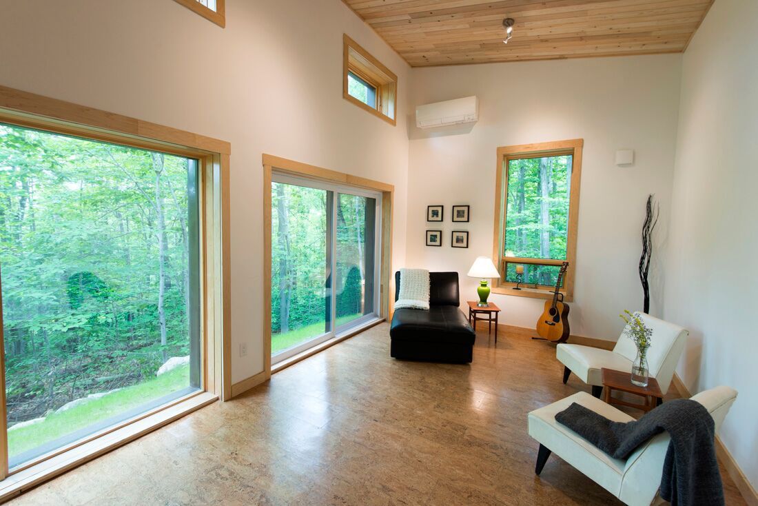 Living Room from a Flooring project near Montreal (Greater Montreal) by Isocork Inc. - Lusimat