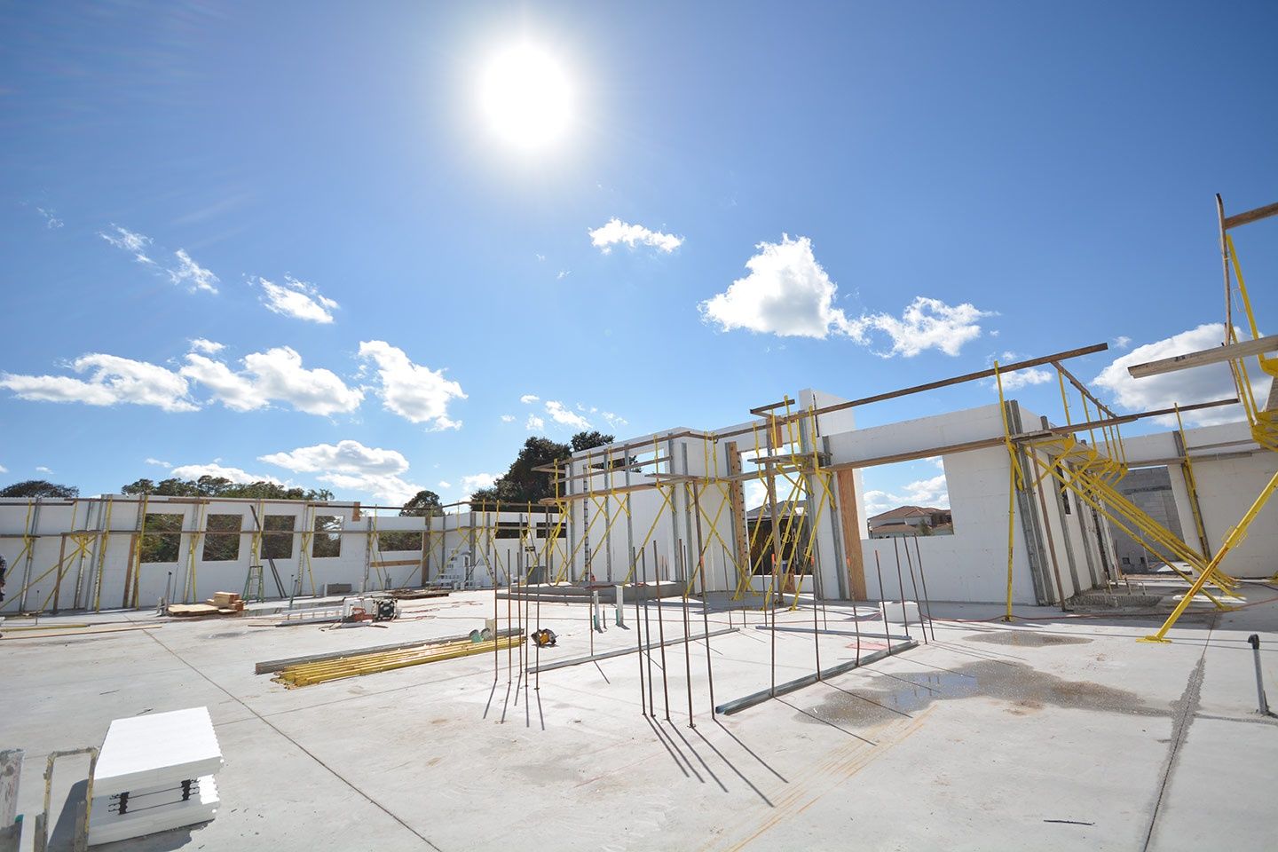 Wall Construction from a Single family homes project near Jacksonville by Turning Leaf Construction