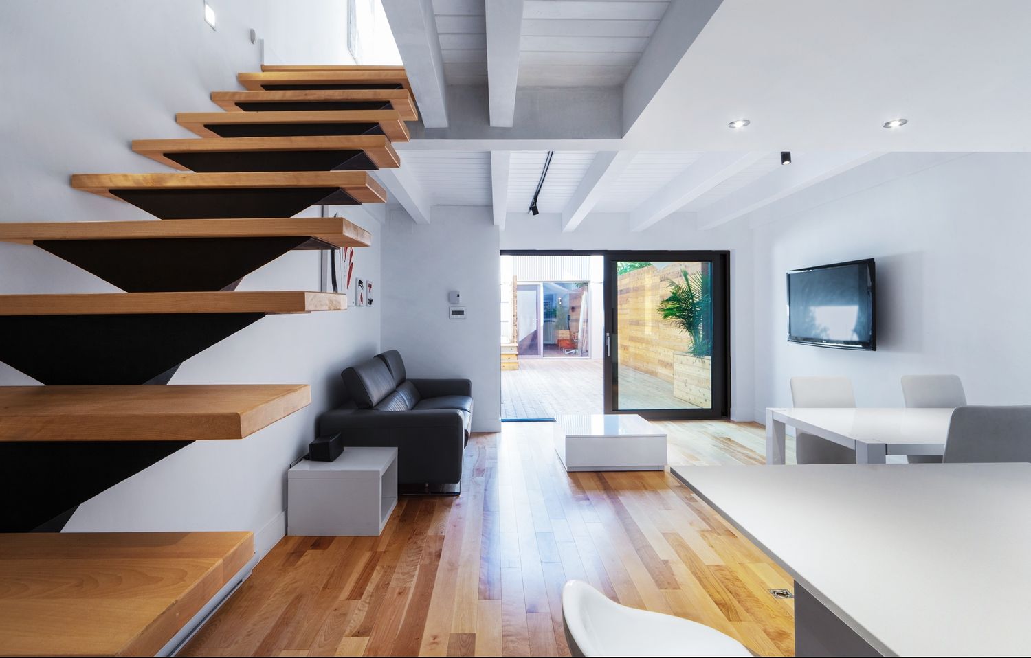 Living Room from a Home extensions project near Montreal (Greater Montreal) by Les Constructions Max Larocque inc.