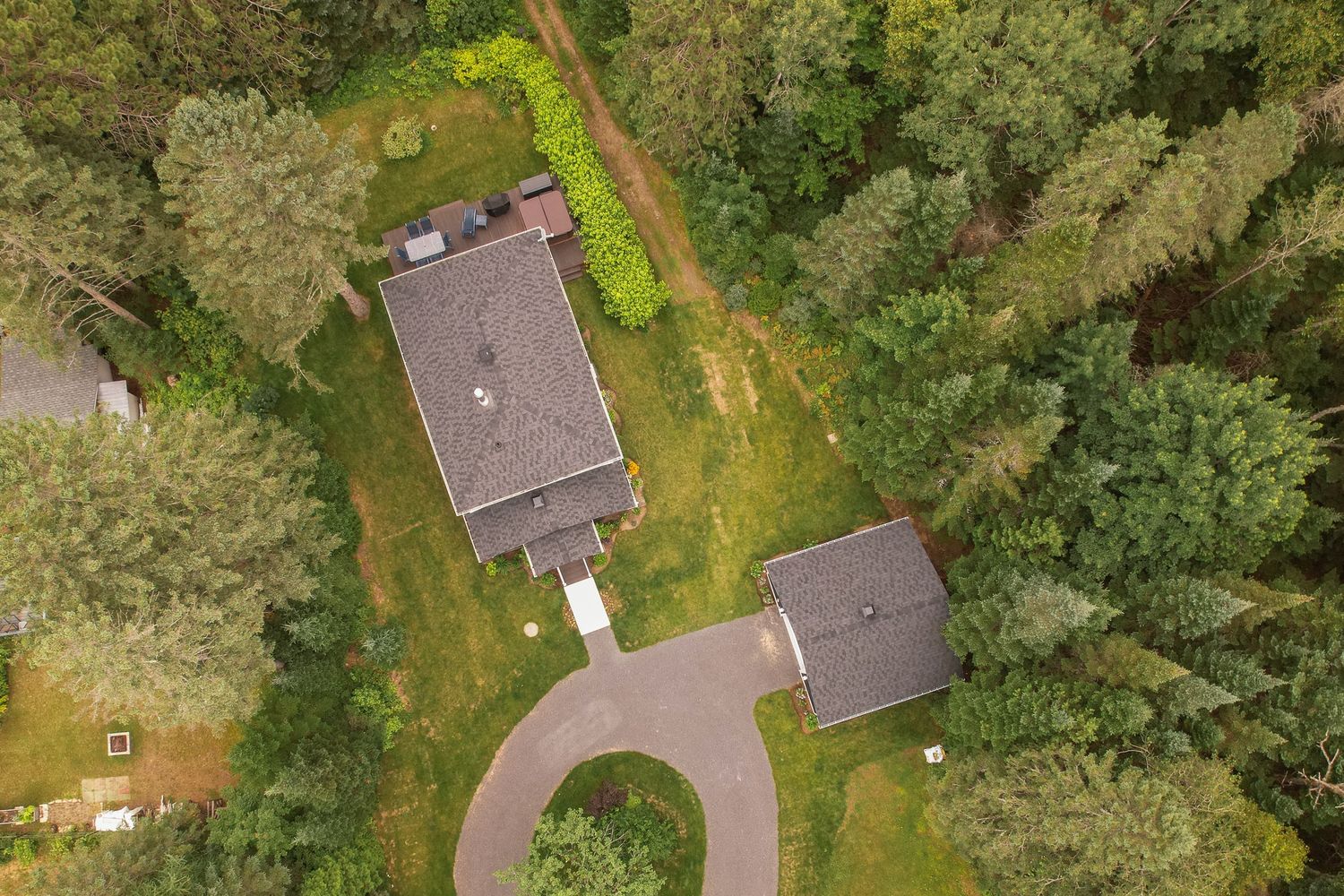 Vue aérienne d'un projet de Agrandissements de maison près de Joliette (Lanaudière) de Construction Youri Durand inc.