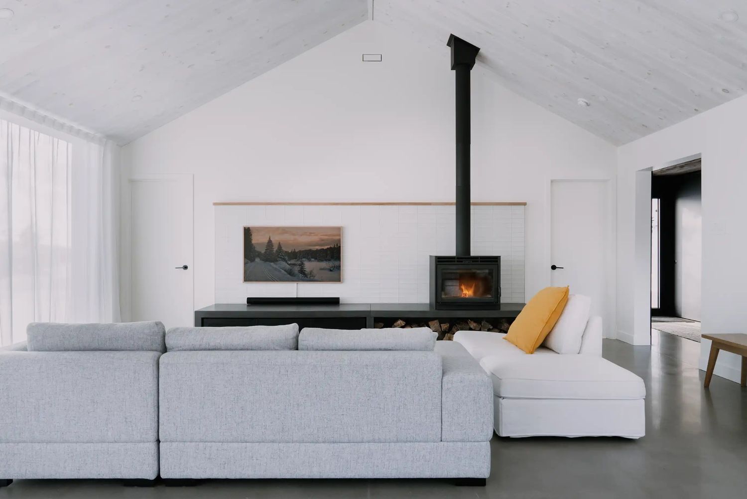 Living Room from a Single family homes project near Saint-Jerome (Laurentides) by Sarrazin Construction