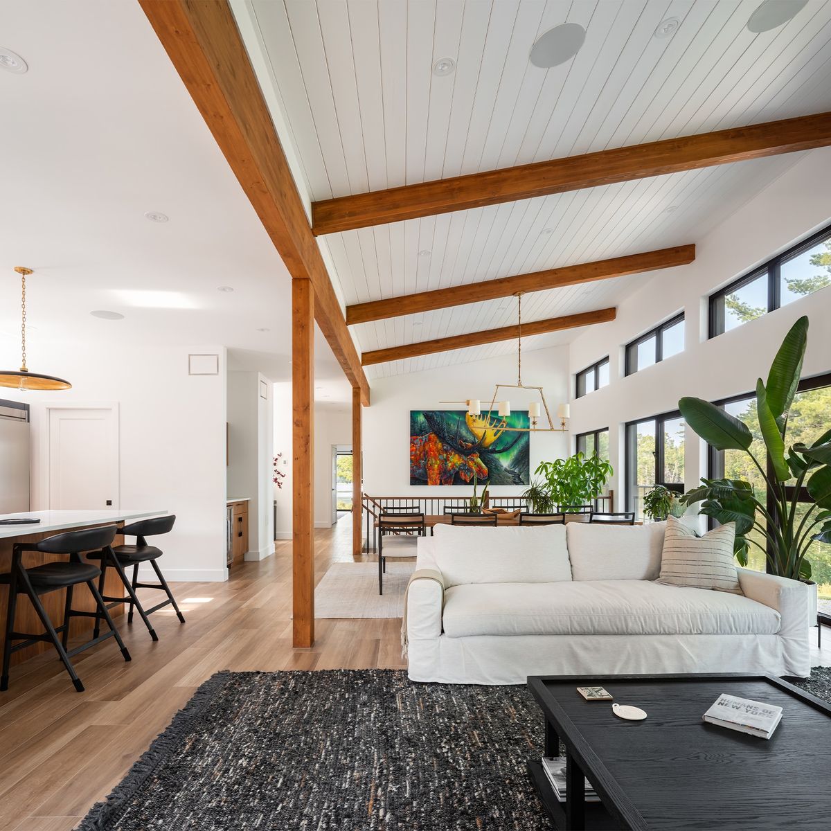 Living Room from a Single family homes project near Montreal (Greater Montreal) by Studio MMA Architects