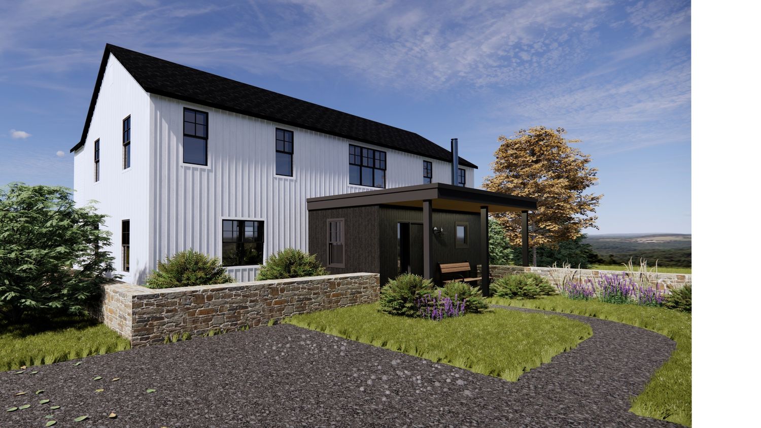 3D Rendering from a Single family homes project near Granby - Bromont - Cowansville by Point M architecture et design
