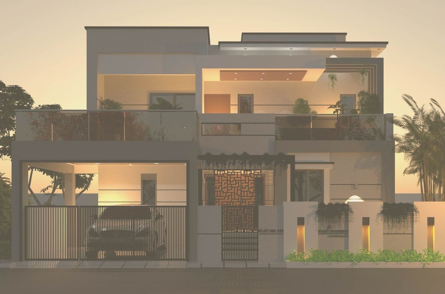 Fachada frontal de un proyecto de tipo Casa inteligente y domótica cerca de Ciudad de Quebec - Lévis por NADOM Technologies