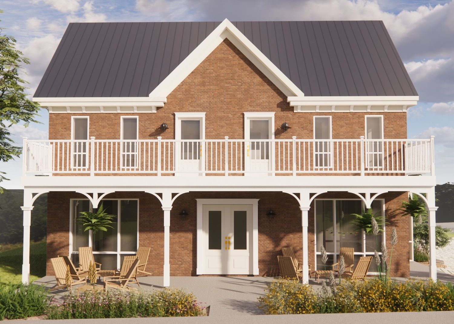 Renderizado en 3D de un proyecto de tipo Condominios, apartamentos cerca de Granby - Bromont - Cowansville por Point M architecture et design