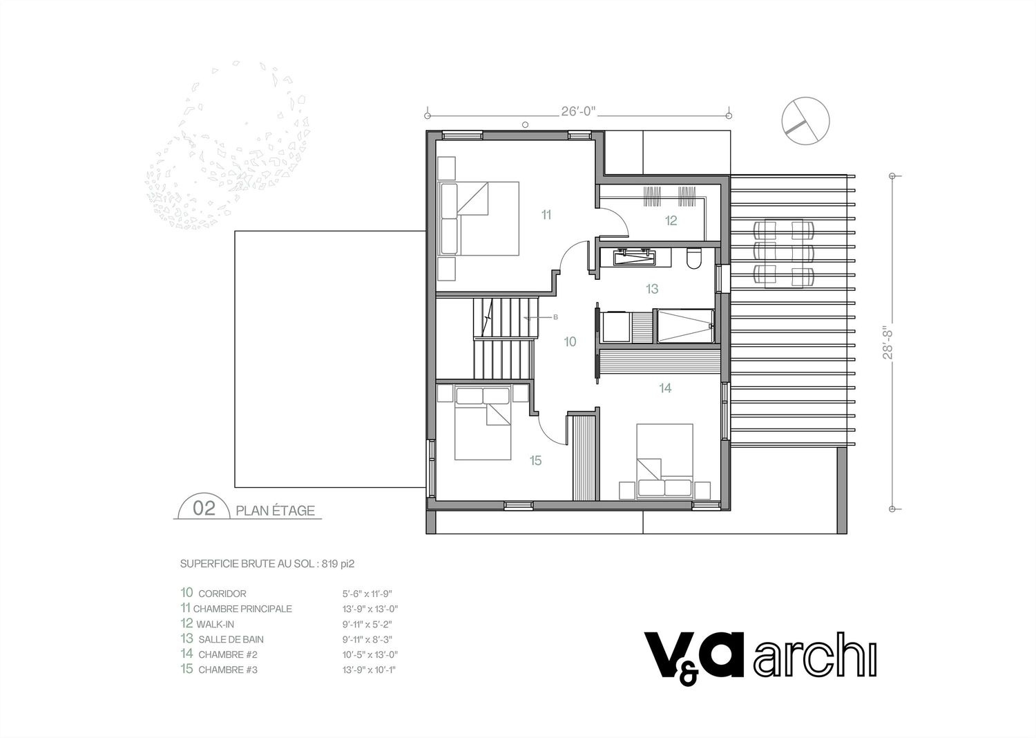 Floor Plan from a Single family homes project near Montreal (Greater Montreal) by VA architectures & design