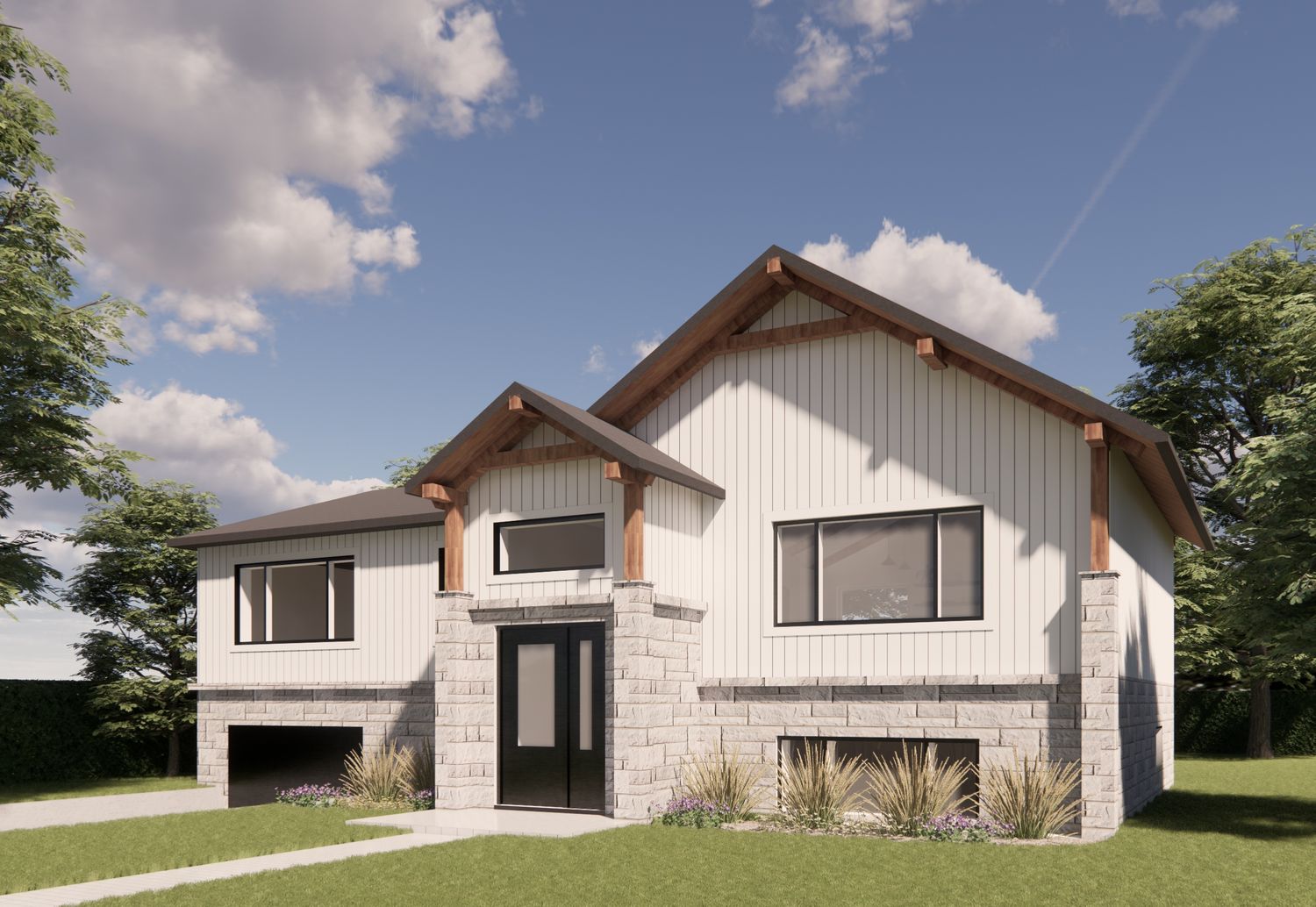 Renderizado en 3D de un proyecto de tipo Ampliaciones del hogar cerca de Montreal (Gran Montreal) por Architech Nomade