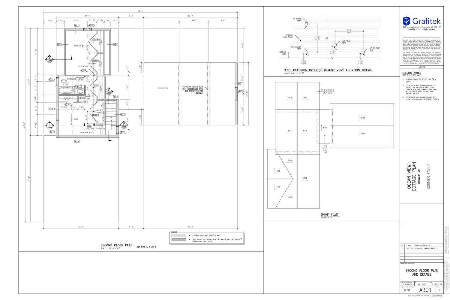 Floor Plan from a Architectural photography project near Bathurst - Miramichi by Grafitek