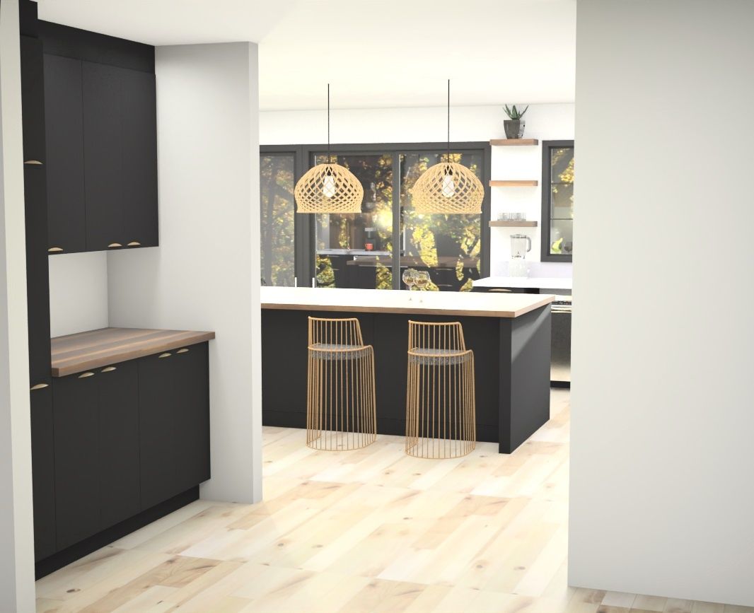 3D Rendering from a Kitchen cabinets project near Montreal (Greater Montreal) by Kwizine