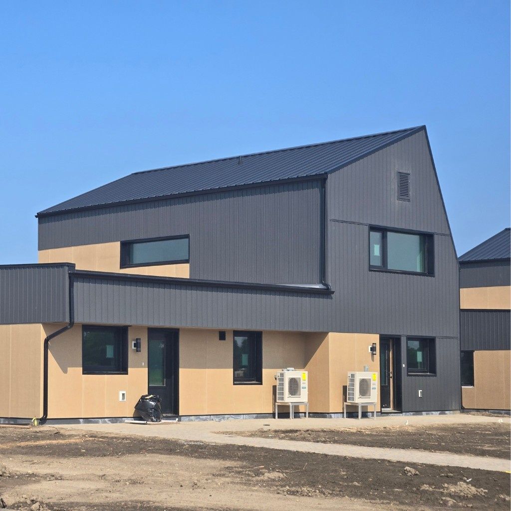 Exterior Finishes from a Multi-family and high-rise Buildings project near Windsor by Quantum Passivhaus