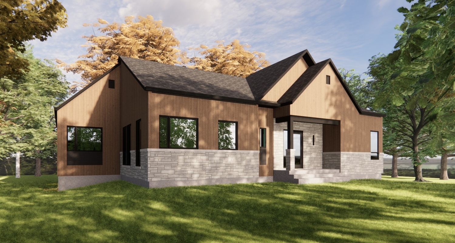 3D Rendering from a Single family homes project near Granby - Bromont - Cowansville by FD Architecture inc.