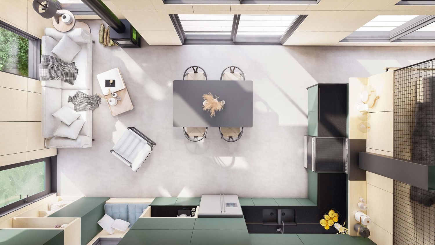 Renderizado en 3D de un proyecto de tipo Mini casas cerca de Montreal (Gran Montreal) por VA architectures & design