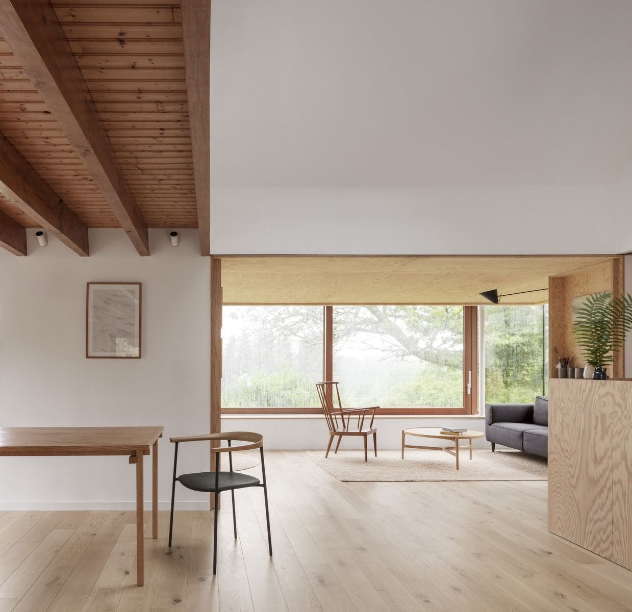 Living Room from a Single family homes project near Armor Coasts (22) by Jean-François Madec Architecte