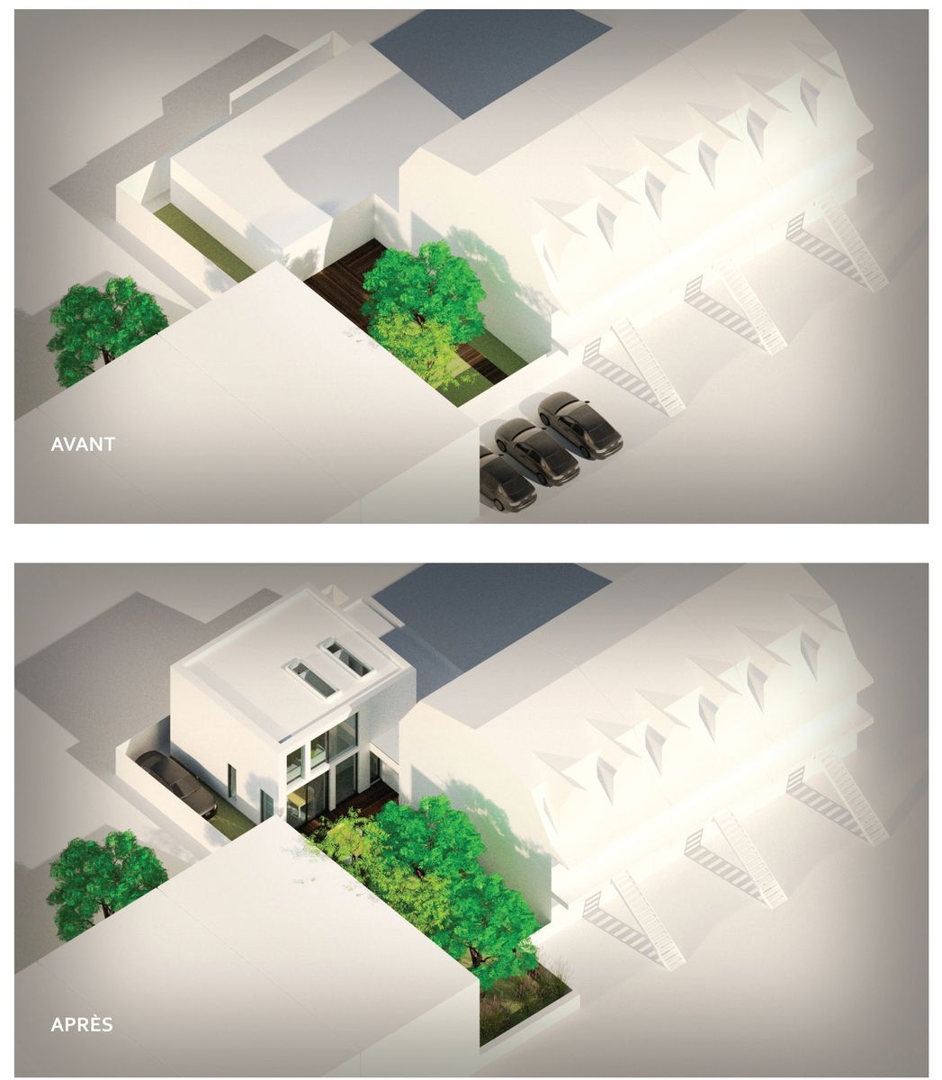 3D Rendering from a Single family homes project near Montreal (Greater Montreal) by Benoit Muyldermans Architecte