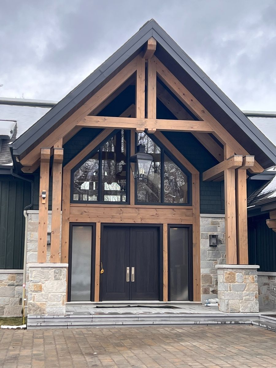  from a Solid wood frames project near Saint-Jerome (Laurentides) by Harkins inc. - Bois rond & Charpenterie