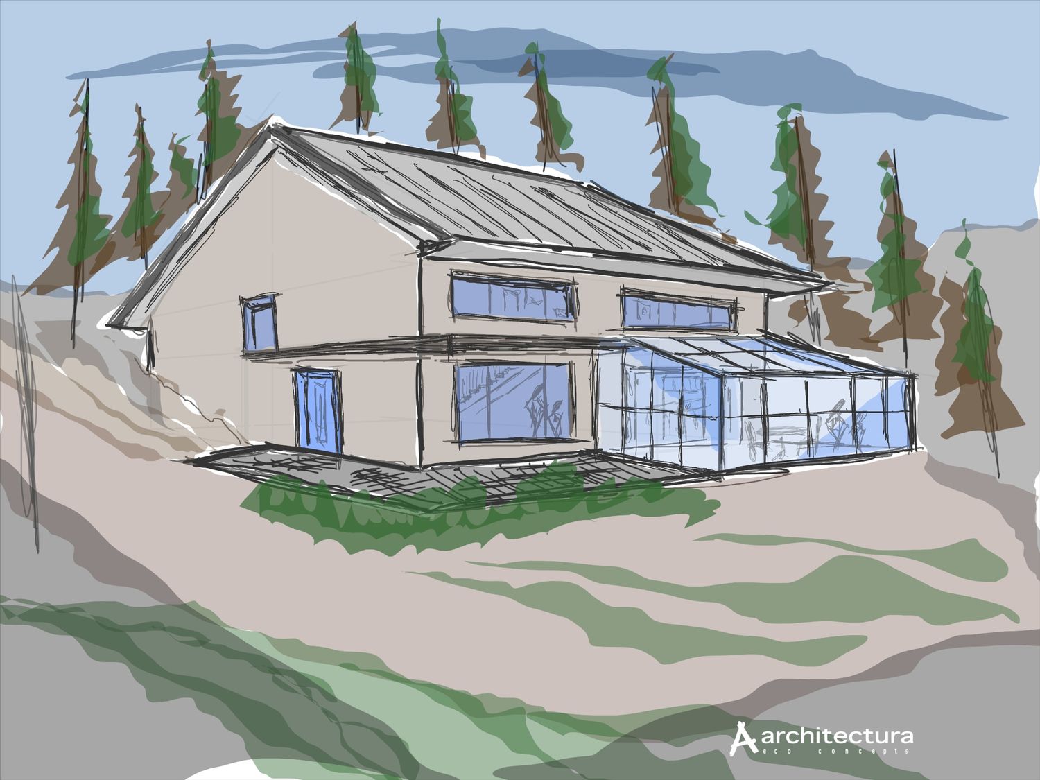 3D Rendering from a 3D modelings and renderings project near Gatineau (Outaouais) by Architectura EcoConcepts