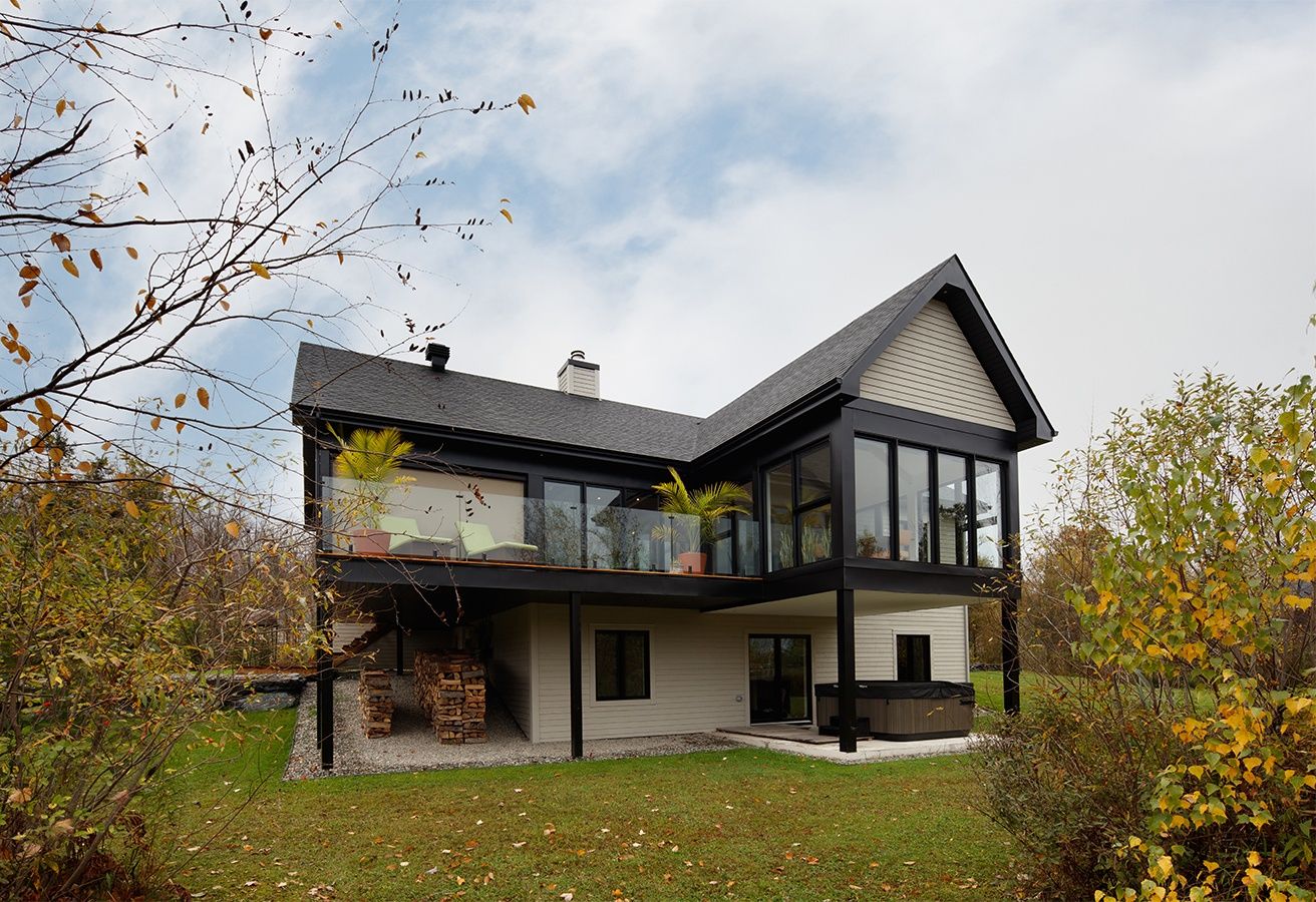 House Exterior from a Home extensions project near Sherbrooke (Estrie) by Studio MMA Architects