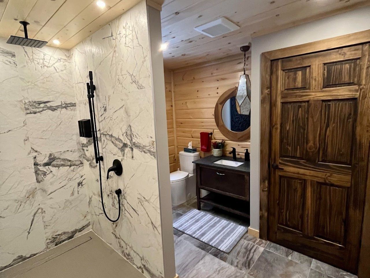 Salle de bain d'un projet de Maisons usinées et modulaires près de Joliette (Lanaudière) de Construction Youri Durand inc.