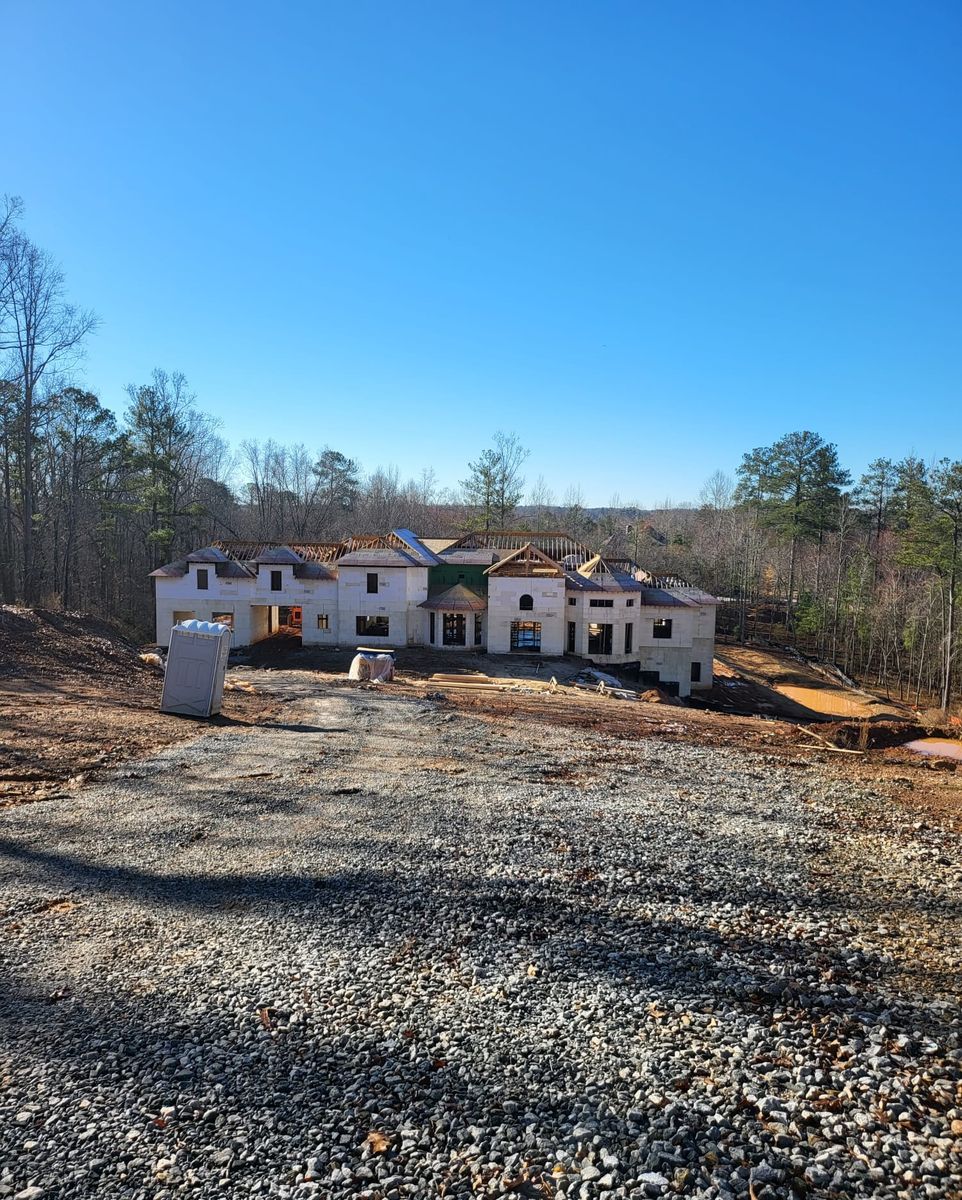 Wall Construction from a Single family homes project near Atlanta by Green Harbor Building Systems LLC
