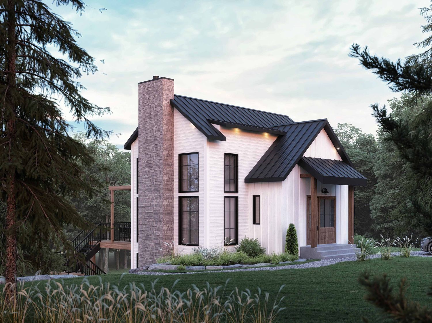 Renderizado en 3D de un proyecto de tipo Viviendas unifamiliares cerca de Montreal (Gran Montreal) por VA architectures & design