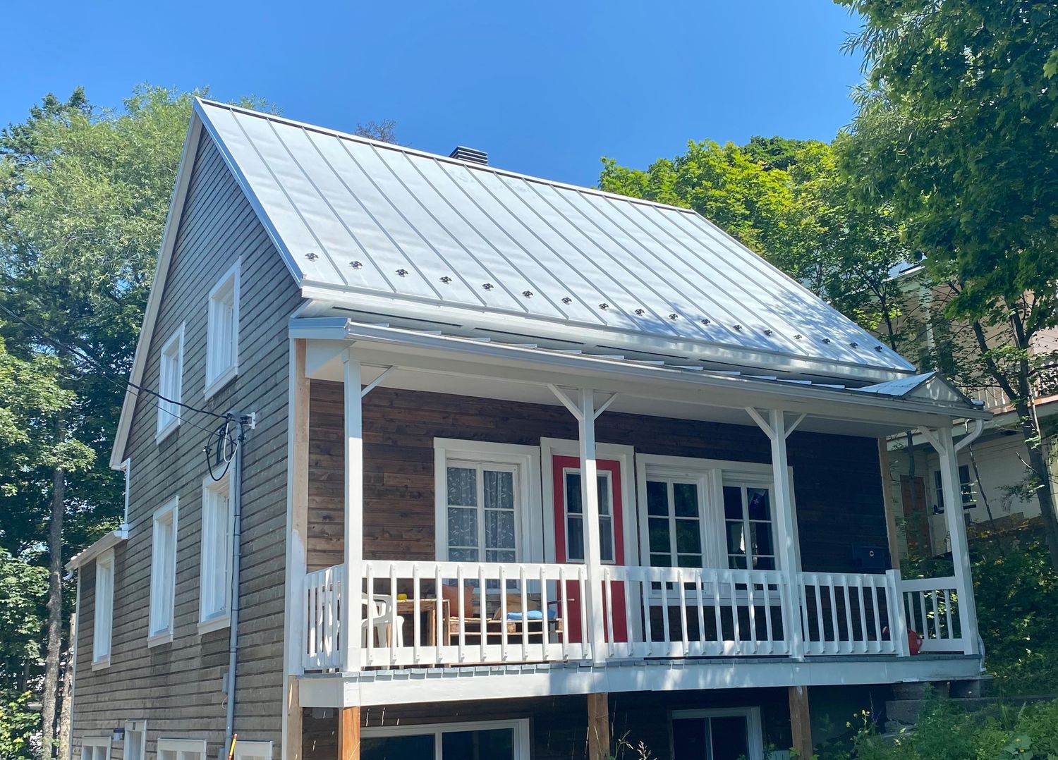 Acabado exterior de un proyecto de tipo Viviendas unifamiliares cerca de Rimouski (Bas-Saint-Laurent) por La Couverte Construction Communautaire