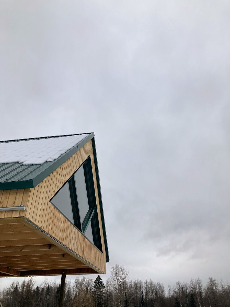 Backyard from a Regional & Rural Planning project near Quebec City - Levis by Atelier abcdg